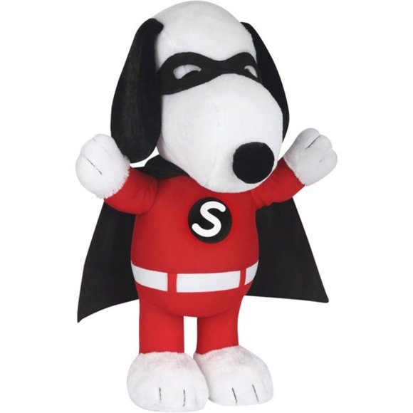 Peanuts Other - Peanuts Snoopy Plush Masked Cape Super Hero Halloween Greeter Door Porch 21" NWT